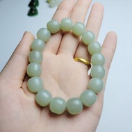 【老型珠手串】天然和田玉且末藍手鏈 玉石 男 送禮物