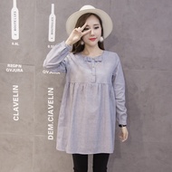 Free shipping Maternity Dress: Casual Long Sleeves Loose Plus Size Pregnant Blouse Tops  | Seluar Me