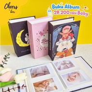 2R 200-Slot Photo Album Book Baby Photo Holder Baby/ Memories/ Gift/ Photo Album Album Gambar