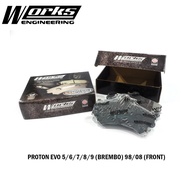 PROTON EVO 5/6/7/8/9 (BREMBO) 98/08 (FRONT) - WORKS NANO WORKS BRAKE PAD