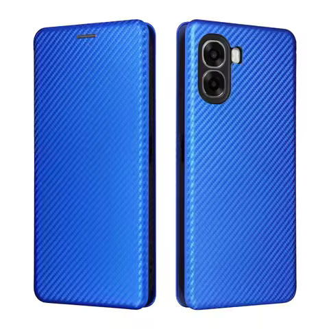 For OPPO A6X 4G Global Case Luxury Flip Skin Carbon Fiber Magnetic Adsorption Case For OPPO A6X 5G P