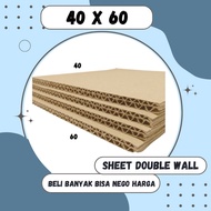 Sheet 40x60 40x50/ 40x40/ 40x30/ 40x20/ 40x10 Plain Cardboard Double Wall Brown Cardboard