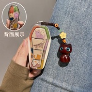 冰種綠玉髓無事牌吊墜鑲嵌帝王綠翡翠色瑪瑙玉項鏈方形平安牌掛墜 - 23·無事牌吊墜約42*19MM裸貨