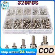 320 Piece Boxed Cross Head Round Head Bolt Nut And Washer Combination Set M2 M2.5 M3 M4 M5 Bolt Nut 