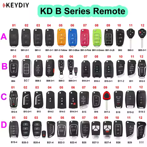 KEYDIY B Series Remote Control B01 B02 B04 B05 B10 B11 B12 B15 B16 B18 B21-4 B22-4 B25 B27 B28 B29 B