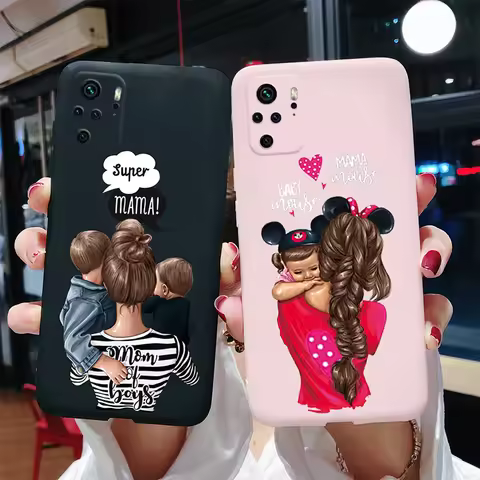 For Xiaomi Redmi Note 10 Case Note 10S Soft Silicone Cute Sweet Girl Cover For Xiaomi Redmi Note 10 