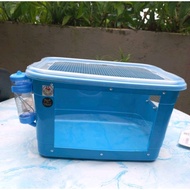 18L Hamster Bin Cage Acrylic with Water Bottle 80ml Quality Bin Cage