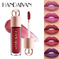 Handaiyan Glitter Lip Gloss 8 Colors Moisturizing Fine Glitter Matte Lip Gloss Velvet Lipstick