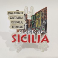 Fridge Magnet Refrigerator Souvenir Sicilia Sisilia Italy Italy