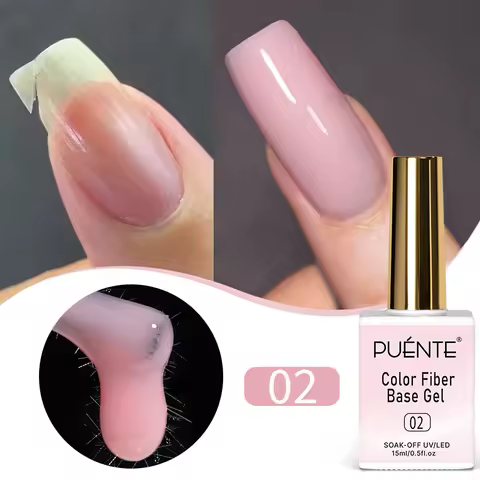 15ML Milky White Jelly Nude Pink Fiber Base Gel For Nails Repair Strengthen Extension Construction S