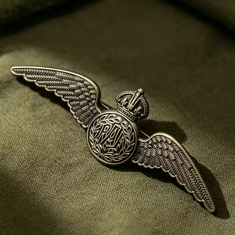 Royal Air Force Pilot Wings Brooch Pin King's Crown Pin Style Badge Collection Decoration Craft Gift