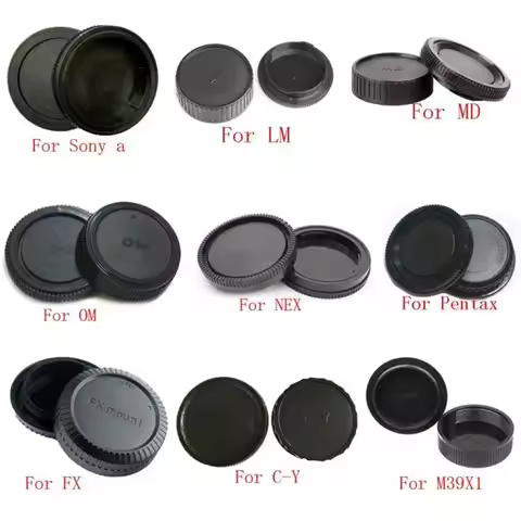 10pcs/lot camera Body cap + Rear Lens Cap for Sony Alpha NEX Minolta MD Leica for Pentax Olympus Mic