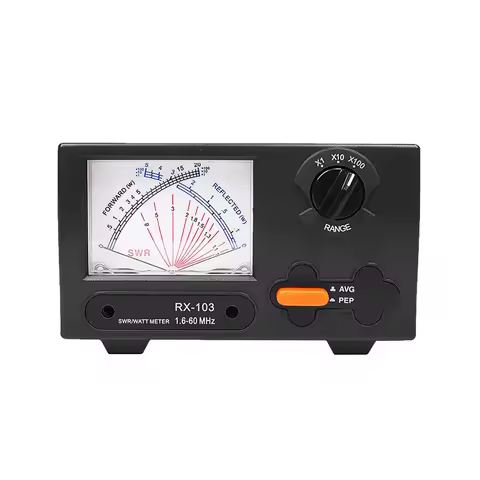 Mini RX-103 SWR/Watt Meter 1.6-60MHz HF/V/U Band 2KW Power Meter for Walkie Talkie