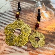 [ Lucky ] Antique feng shui coin knot keychain