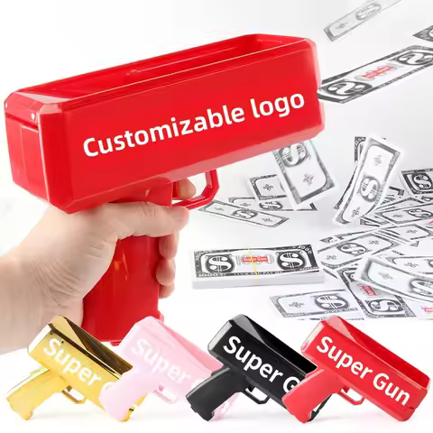 Money Shooter Gun That Look Real Fake Money Gun Shooter with Prop Money Handheld Spary Cash Gun for 