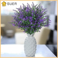 SUER 1Pc Artificial Lavender UV Resistant Photography Props Household Products Shrubs Plants