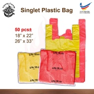 Singlet Plastic Bag (18 x 22/26 x 33) Tangkai Plastik Beg