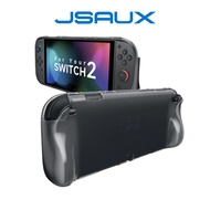 JSAUX Protective Case for Nintendo Switch 2 Portable Clear Cover Switch2 Casing Translucent Black