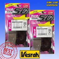 VESRAH Brake Pad YAMAHA XJ6 XJ6N XJ6F DIVERSION 650 FZ6 2004-2007 Disc Pad