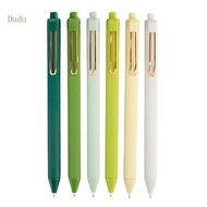 Dudu Pack of 6 Roller  Pen Set Quiet Clicks Quick Dry Ink Study Work Essential