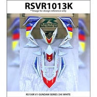 Cover Set Rapido Honda RS150 V1 V2 V3 Gundam Series White (34) White Color RS150R Accessories Motor Supra GTR RS 150