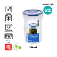 [SG Stock] [Bundle of 2] LocknLock PP Microwave Airtight Stackable Classic Food Container Round 350ML