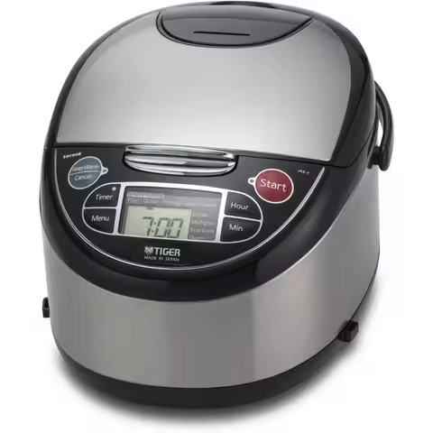 TIGER JAX-T10U-K 5.5-Cup (Uncooked) Micom Rice Cooker and Warmer with Tacook Food Steamer Cooking Tr