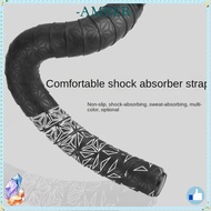 AMBER Bicycle Handlebar Tape, PU Shock Absorption Bike Bar Tape,  Anti-Slip Breathable Absorb Sweat 