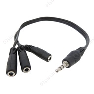 Audio 3.5mm 3pole  Splitter Mic And Cable 1 male To 3 Ways stereo female To Female Splitter Cable connector wire  SG2L