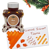 British Diamine Fountain Pen Ink Bottle, Diamine Inkvent Green Edition Flame Standard Ink Bottle 50m