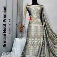 [0.5 METER] Kain Armani Silky Brown Premium / Armani Silk Motif [MOTIF BARU]