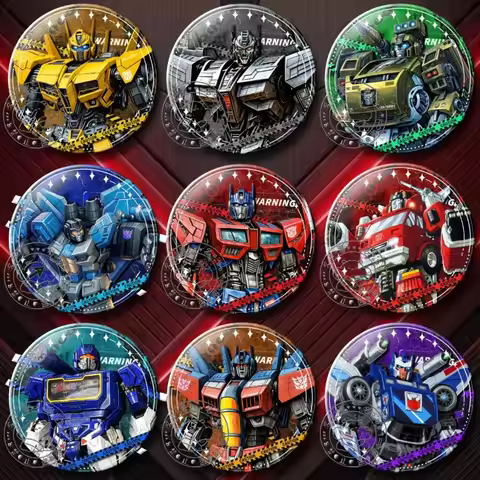 Transformers Peripheral Badges Optimus Prime Bumblebee Megatron Cartoon Animation Student School Bag
