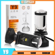 ✅Oprah ของแท้ Y9 รุ่นใหม่ 1คู่ หลอดไฟหน้าLedมินิโปรเจคเตอร์ รุ่น Y9 ขั้ว H4 RHD ไฟหน้าLED Mini Proje