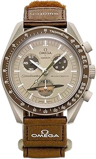 Omega x Swatch Moon Swatch Mission to Saturn Speedmaster Brown - New, Brown, Brown, Modern