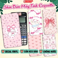 Coquette Handheld Computer Stickers - Cute Bow Shaped Computer Skin Stickers - Wall Stickers, Study 