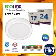 Ecolink 17W 24W SURFACE Dowlight 18W 24W LED Down light LED Lampu Siling Down light Ceiling Light