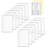 2 Sets A7 Cash Envelopes with 2pc Tab Stickers, Zipperless A7 Envelopes Cash Stuffing, Clear PP Divi