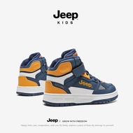 Jeep jeep jeep jeep Boys Shoes Spring Autumn Style 2021 New Style High-Top Sneakers Two Cotton Fleec