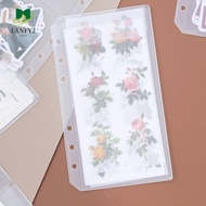 ALANFY Binder Folders A5 A6 Card Organizer Convenient Diary Ticket Storage Transparent 6 Holes Binde