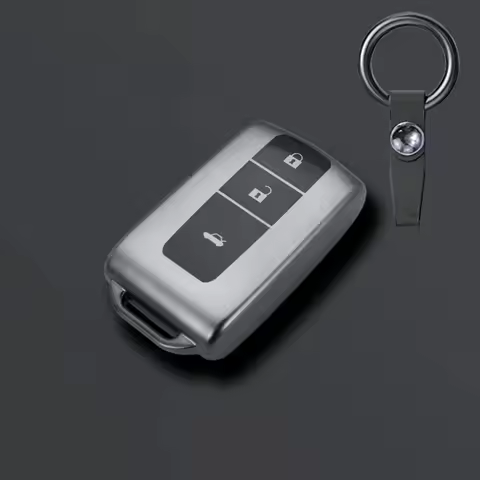 Grey TPU Keyless Fob Cover Case Protect Skin For Toyota Prius 20 Gen 2004 2009 Corolla Verso Camry R