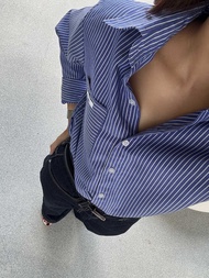 Maiden Signature Shirt - Midnight Blue สีน้ำเงิน