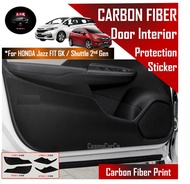 🔥SG SELLER🔥Honda Jazz Fit GK3 GK5 Shuttle Car Door Sticker Carbon Fiber Anti Kick Scratch Decal
