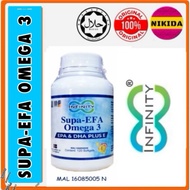 INFINITY SUPA-EFA MINYAK IKAN OMEGA-3  1200mg EPA 396mg DHA 264mg 120 pcs HALAL MAL16085005N Exp0727