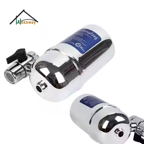 "Quick Fit Tap Adapter Water Filter, 5-Stage Ceramic Purifier - Removes Chlorine, Rust, Bacteria, He