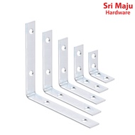 MAJU LBI-ZW15 Silver Zinc Plate L Bracket 15mm Angle 90° Shape Shelf Shelve Besi Sesiku L Rak W15