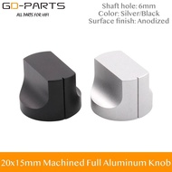 20x15mm Black Silver Machined Solid Full Aluminum Volume Knob For Guitar AMP CD Player DAC Tube AMP 
