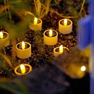 6PCS Solar Powered LED Tea Lights Flameless Flickering Solar LED Candles Lamp UK