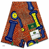 Pure Cotton African Batik Fabric - 5 Yards New Ankara Print