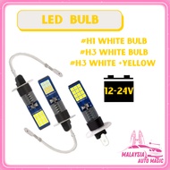 Led H1, H3, Bulb Led SMD3030 Yellow White 8-80V Led Fog Headlight Lampu Bumper Led SMD H3 Kuning Put