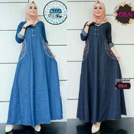 Akaisha Maxy Jeans Jumbo Dress Relaxing Clothes Jins Casual Women 's Clothing Longdress Long Robe